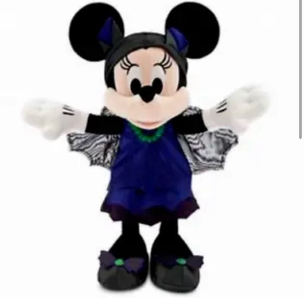 Disney Parks 2022 Minnie Mouse Bat Happy Halloween RIP Plush Toy NWOT